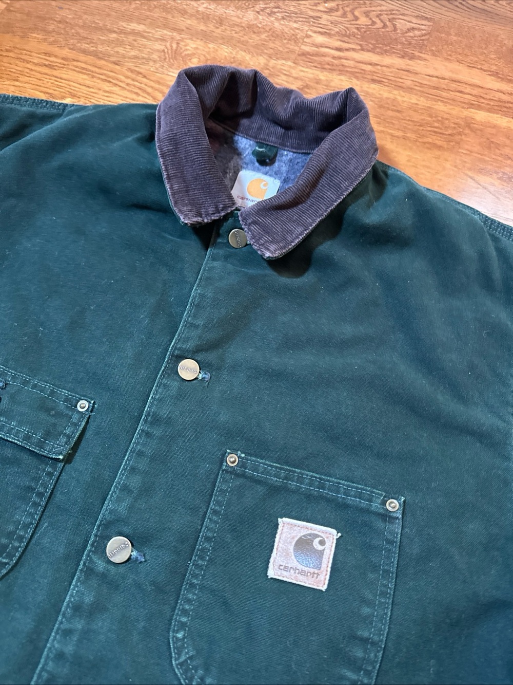 Rare Vintage Carhartt Blanket-Lined Chore Coat “Spruce Green” C02 SPC Men’s XL